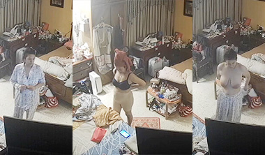 Sexy Desi Bhabhi Changing Clothes CCTV MMS Viral
