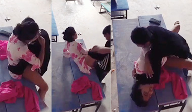 Chubby College Girl Fucking With Her BF On Bench MMS