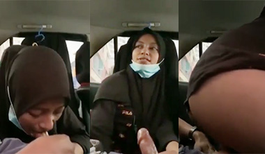 Desi Hijabi Girl Giving Blowjob Dick Fucking Inside Car Mms
